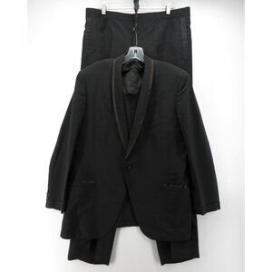 VINTAGE Hickey Freeman Suit 44 Tuxedo Shawl Formal 60s Union Made 38X32